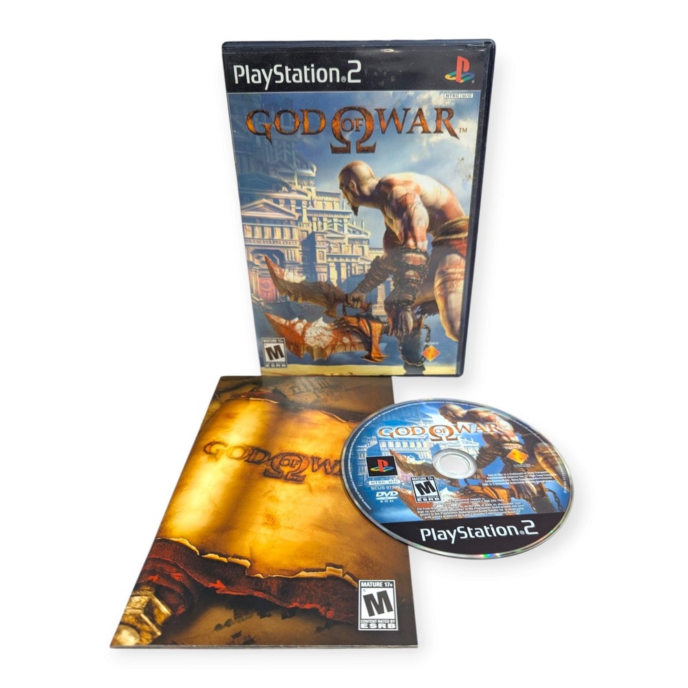 Sony God of War PlayStation 2 PS2 Black Label Complete CIB Kratos 2005